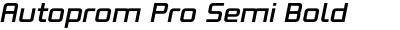 Autoprom Pro Semi Bold Italic